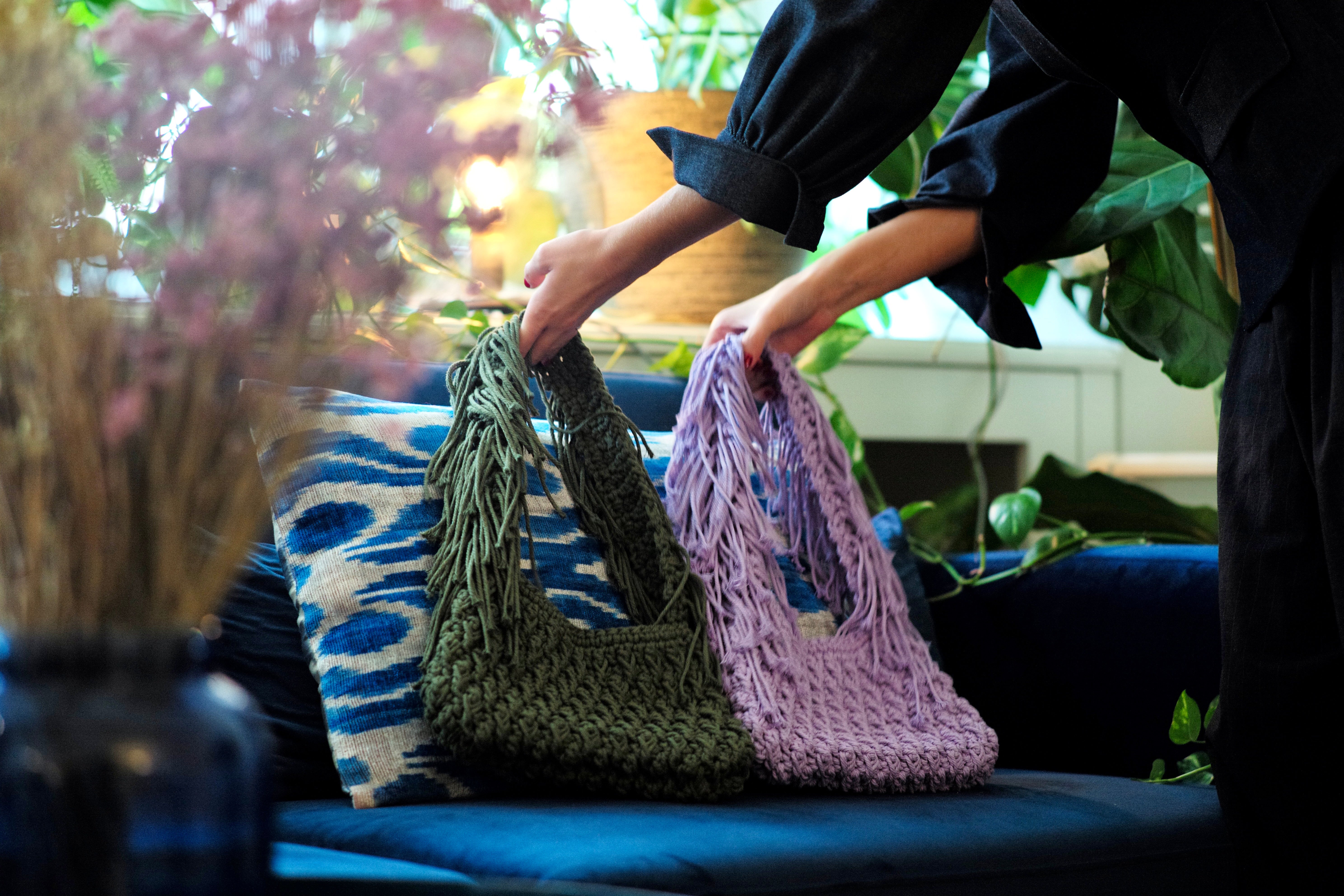 Pumpkin Spice Velvet Crochet Bag – Small | Elli Vivaldi